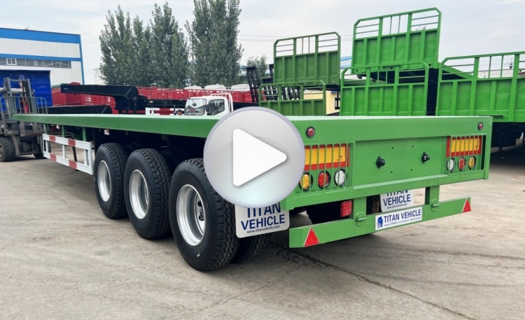 3 Axle 40 Foot Flatbed Semi Trailer Manufacturers for Sale in Tanzania