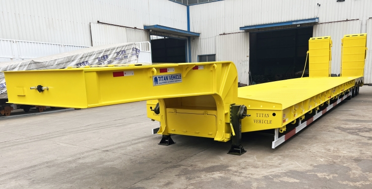3 Axle 60 Ton Low Drop Deck Semi Trailer for Sale in Congo