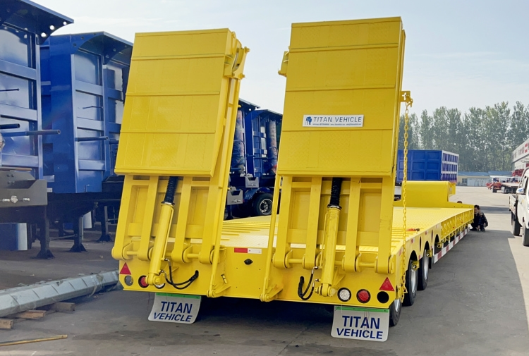 3 Axle 60 Ton Low Drop Deck Semi Trailer for Sale in Congo