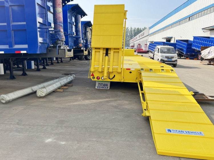 3 Axle 60 Ton Low Drop Deck Semi Trailer for Sale in Congo