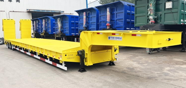 3 Axle 60 Ton Low Drop Deck Semi Trailer for Sale in Congo