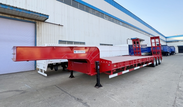 Heavy Duty Equipment 3 Line 6 Axles Low Bed Trailer for Sale