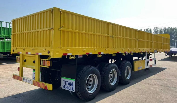 60 Ton High Drop Side Semi Trailers for Sale in Congo | Flatbed Trailers with Dropside Wall